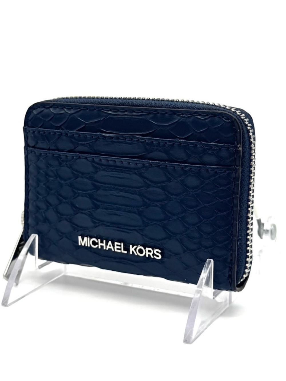 Michael Kors Medium ZA Card Case Wallet Navy Blue